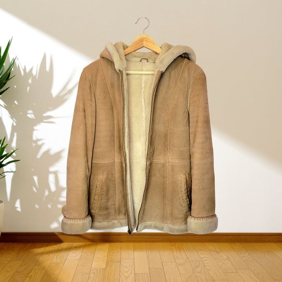 Vintage Genuine Leather Shearling Coat - Picture 1 of 16